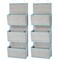mDesign Fabric Over Door Hanging Storage Organizer, 3 Pockets, 2 Pack